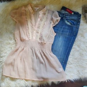 YASO jeans and Candies Blouse Set